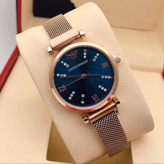 E_mporio A_rmani Blue Dial watch For women