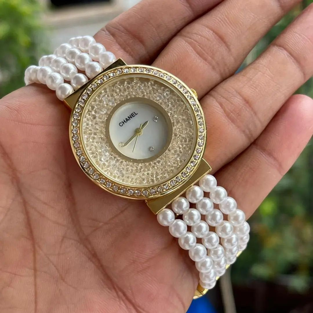 C_hanel Diamond Studded Premium Watch For Women