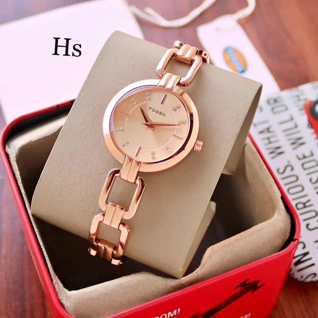 F_ossil Full Rose Gold Premium Watch For Women