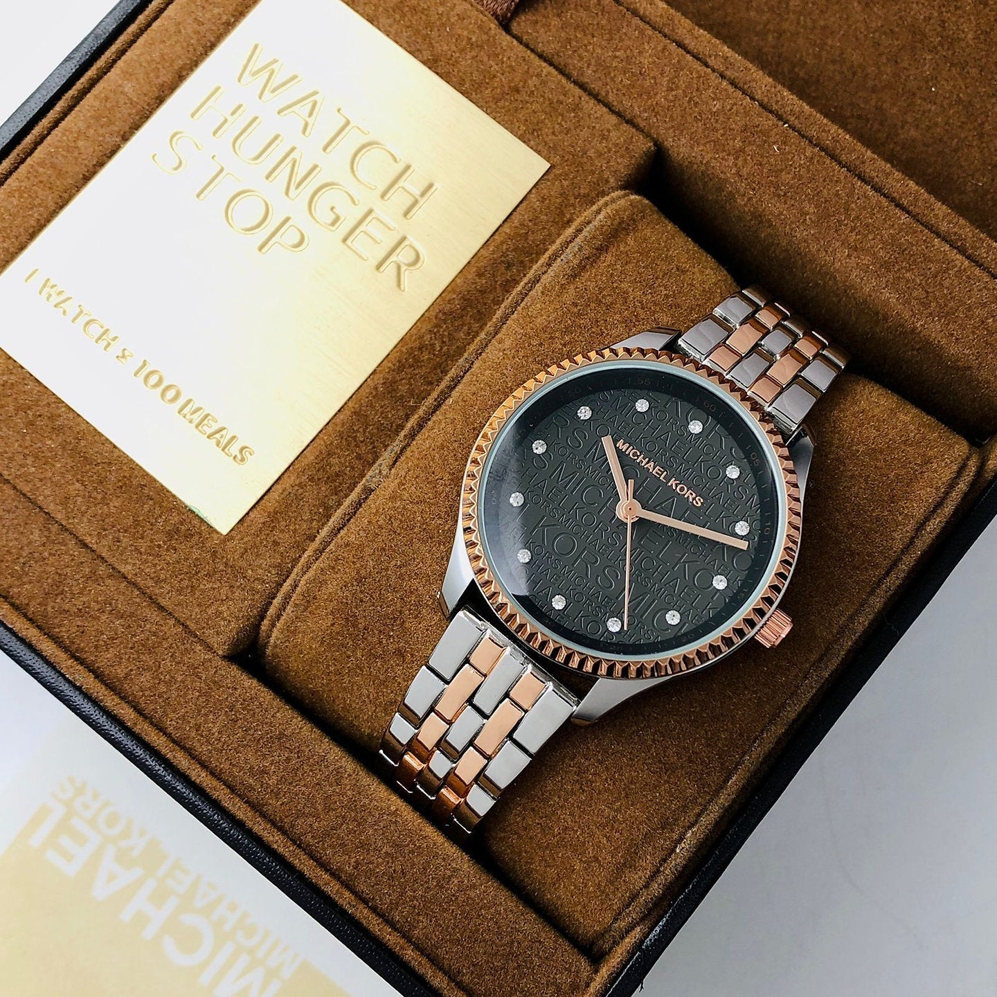 F_ossil Chronograph Rose Gold And Silver Metal Belt Women’s Watch