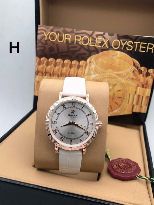 R_olex G_eneve Full White Women's Watch