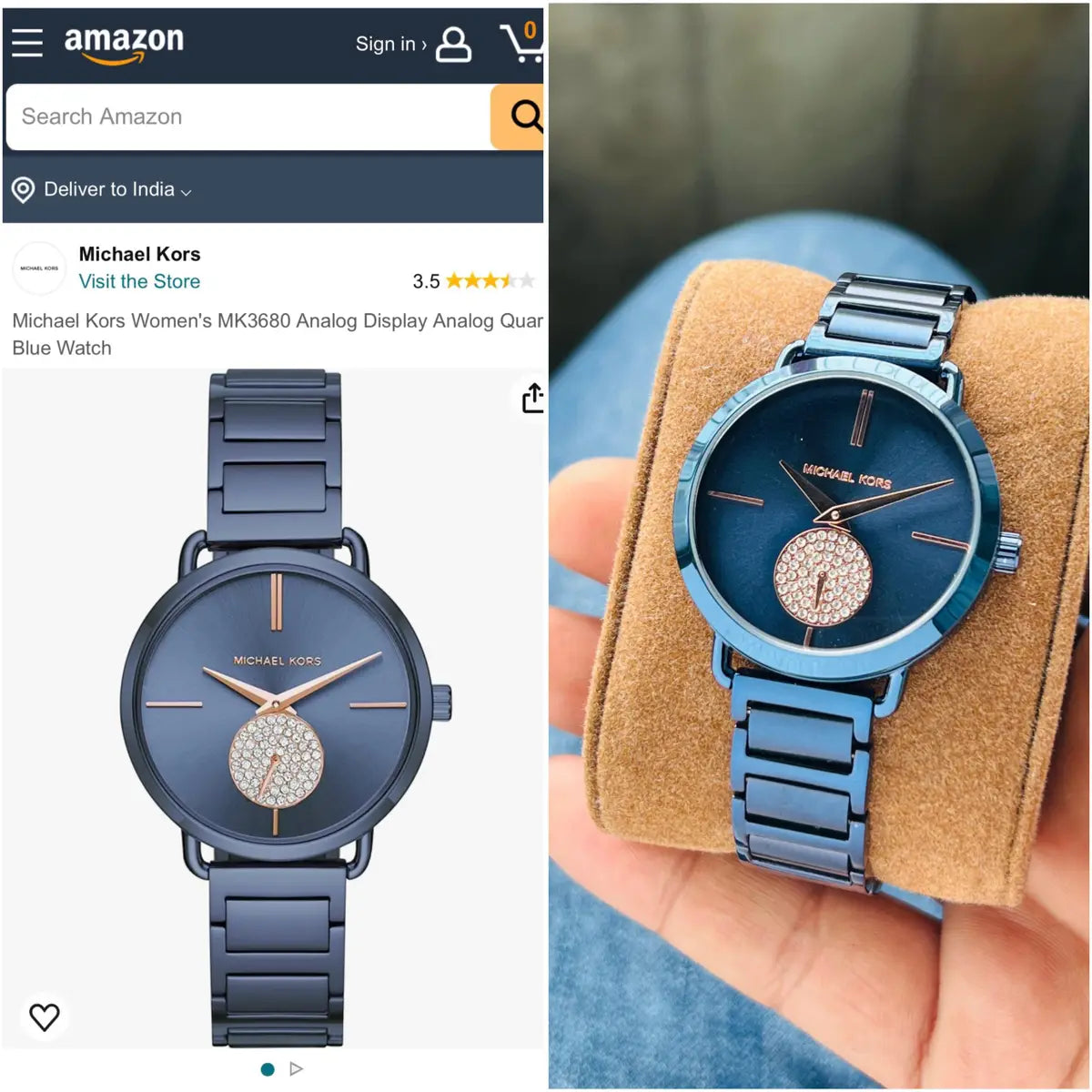 Michae_l Kor_s Portia Blue Ladies Watch