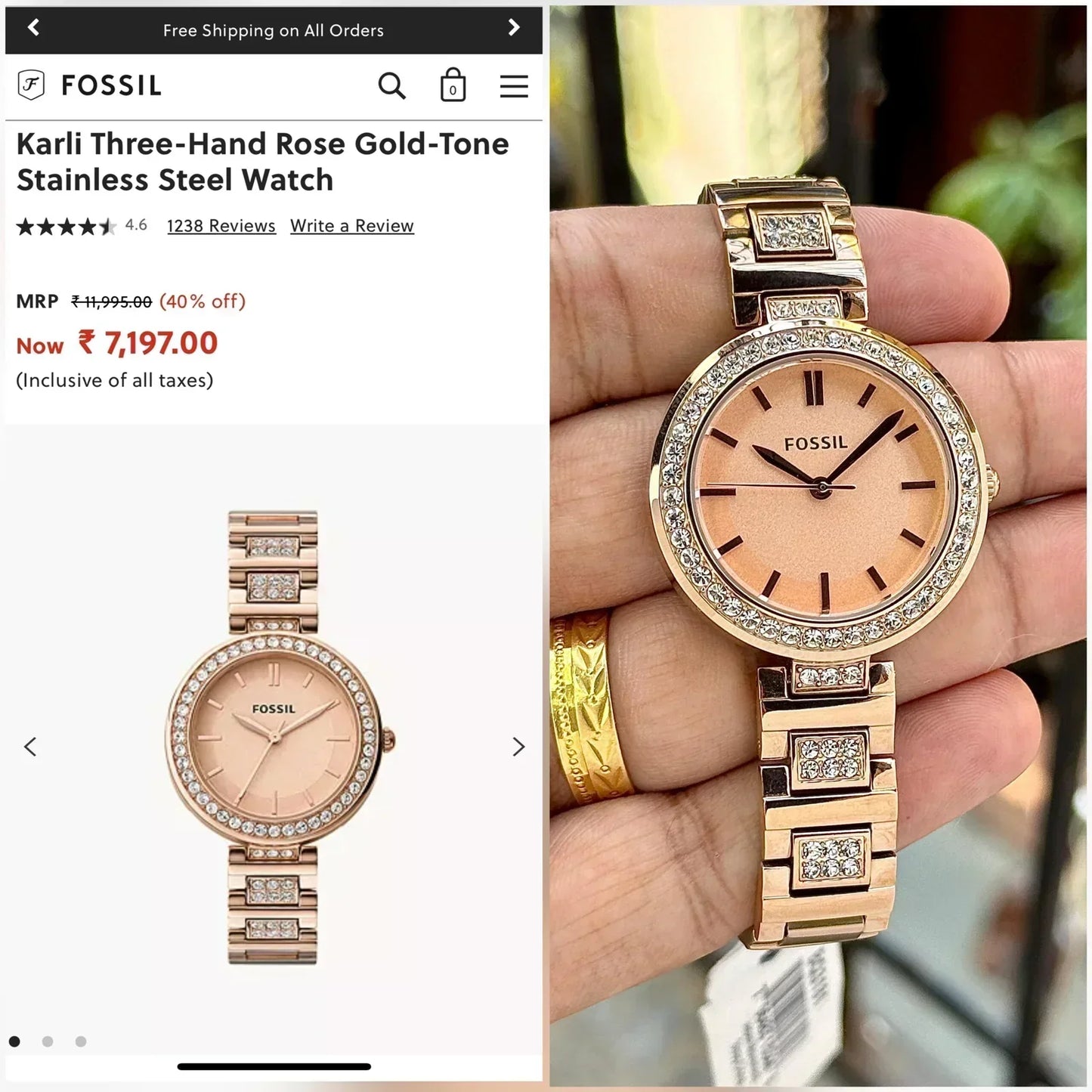 Fossi_l Karli BQ3181 Rose Gold