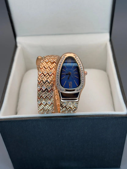 Bvlgar_i Snak_e Oval Watch